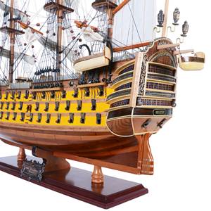 Maquette de navire HMS Victory peinte, modèle de navire en bois de 60 cm à assembler, produits artisanaux, décorations pour la maison - Product Image 5