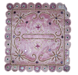 Embroidered Floral <b>Square</b> <b>Tablecloth</b> Satin Fabric Classic Design Washable Home Use TISSUE PAPER BOX napkin case paper holders - Product Image 3
