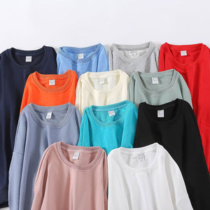Sweat-shirt à col rond pour homme, couleur unie, tricoté, 100% coton biologique, respirant, écologique, décontracté, hiver, service OEM - Product Image 2