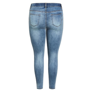 Pantalones Vaqueros de Mezclilla de Alta Calidad para Mujer, Ajustados, Elásticos, Transpirables, Talla Grande, Cintura Alta - Product Image 4