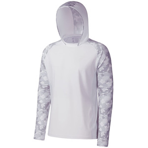 Custom Men's Fishing <b>Hoodie</b> UPF50+ Quick Dry <b>UV</b> <b>Protection</b> Long Sleeve Hooded Fishing Shirt with Face Mask - Product Image 1