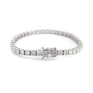 8.8CT Round Lab Grown Diamond Tennis Bracelet 9K White <b>Gold</b> Wholesale <b>Solid</b> <b>Gold</b> Fine Jewelry Manufacturer - Product Image 3