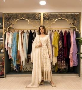 Elegant Indian Pakistani Set Embroidered Anarkali Salwar Kameez Long Coat Lehenga Outfit for Wedding Party - Product Image 1