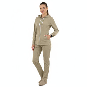 Blouse médicale athlétique pour femme avec fermeture éclair intégrale, uniforme médical, blouson d'hôpital pour médecin avec poche pour stylo - Product Image 1