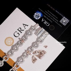 Collar de Lujo con Colgante de Cruz de Moissanita Iced Out, Joyería Hip Hop, Collar llamativo con Apariencia de Diamante VVS, Brillante - Product Image 3