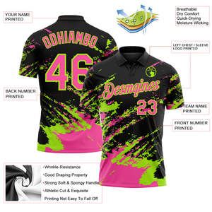 เสื้อโปโลแข่งรถแบบยูนิเซ็กซ์ แขนสั้น พิมพ์ลายแบบซับลิเมชั่นเต็มตัว ระบายอากาศได้ดี แห้งเร็ว ผลิตจากโพลีเอสเตอร์ 65% แบบสั่งทำพิเศษ - Product Image 3