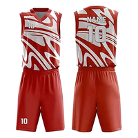 Set Jersey Baseball Sublimasi Custom 100% Poliester, Kerah V, Tanpa Lengan, Cetak Geometris, Ramah Lingkungan, Menyerap Keringat, Empat Arah