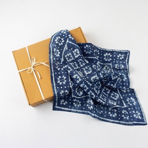 Amazing Trendy New <b>Design</b> Blue Block Printed Headwear Scarf Cotton square <b>Bandana</b> for summer - Product Image 4
