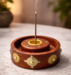Hand Carved Wooden Incense Stick Holder Floral Incense Burner Ash Catcher Tray for Homes <b>Office</b> Meditation Custom Wooden Gift - Product Image 2