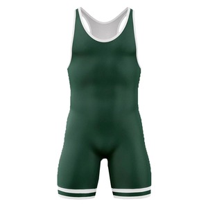 Maillots de lutte pour hommes imprimés sur mesure par sublimation - coupe-vent, séchage rapide, légers, col rond, service OEM - Product Image 4