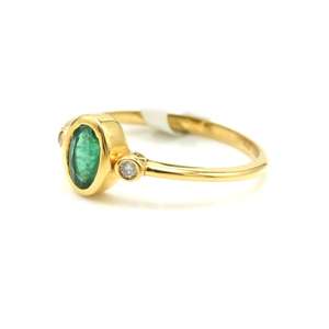 Natural Zambian <b>Emerald</b> <b>Ring</b> 925 Sterling <b>Silver</b> 14K Gold Plated May Birthstone Jewelry Gift For Women - Product Image 4