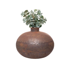 Macetero metálico para decoración de cafeterías, macetero metálico para decoración de casas de campo, macetero metálico para hogares modernos, macetero metálico para interiores de lujo - Product Image 1