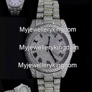 Luxury Men's Automatic <b>Mechanical</b> Stainless Steel <b>Watch</b> with Moissanite Accents 40mm Dial 10 Bar Water Resistant - Product Image 1