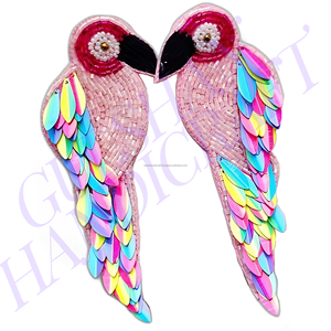 Pendientes bordados de cuentas de semillas de joyería de moda de la India pendientes hechos a mano para mujeres y niñas multicolor - Product Image 5