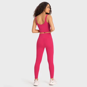 Ensemble de sport pour femmes, 2 pièces, leggings de yoga sans couture avec soutien-gorge de sport, ensemble de gym assorti - Product Image 5