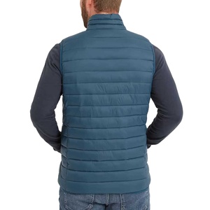 New Design Fashion Winter Custom Puffy Winter Body Warmer Stand Collar Cotton <b>Men</b> Vest Sleeveless Puffer <b>Jackets</b> - Product Image 4