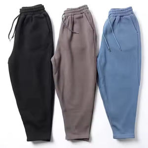 Nouveau style 2025 – Pantalon de jogging décontracté pour homme en molleton de coton mi-lourd anti-plis, avec fermeture éclair et poches, idéal pour l'automne - Product Image 1