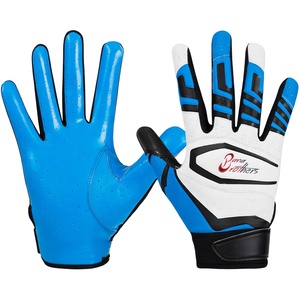 Gants de football américain personnalisés, paume en silicone haute adhérence, flexibles, légers, unisexes, pour receveurs sportifs - Product Image 5
