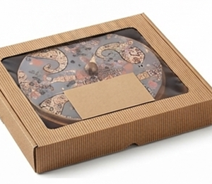 Boîte à épices ronde en bois avec inserts en cuivre et couvercle à motif bohème, anti-poussière, support de rangement de cuisine, style rustique - Product Image 6