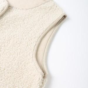<strong>Women's</strong> Sleeveless Woolen <strong>Sherpa</strong> Fleece Vest with Pockets Zipper Closure Waterproof Reversible <strong>Gilet</strong> for Daily Layering - Product Image 5
