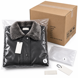 Women Genuine Leather Bomber <b>Jacket</b> Sheepskin <b>Lined</b> <b>Fur</b> Collar Windproof Winter Outerwear Full Sleeve Solid Color - Product Image 6