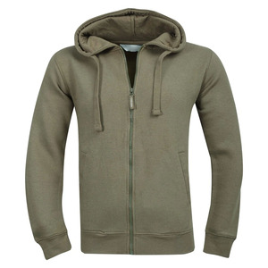 Sweat-shirt à capuche zippé pour homme, en molleton de coton épais, uni, avec logo personnalisé - Product Image 6