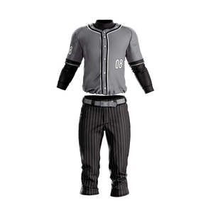Vente en gros de maillots de baseball personnalisés, vêtements de softball à séchage rapide, uniformes de baseball imprimés par sublimation pour hommes - Product Image 3
