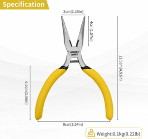 LUMINEX IMPEX LUB=113 <b>Long</b> <b>Nose</b> Stainless Steel Lightweight Smooth Work Jewelry Making Polishing Pliers for Bracelet Making DIY - Product Image 2