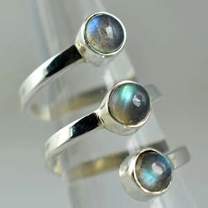 <b>Labradorite</b> <b>Ring</b> 925 Sterling Silver Handmade Boho Statement Promise Jewelry for Women Natural Round Shape Gemstone Jewelry - Product Image 3