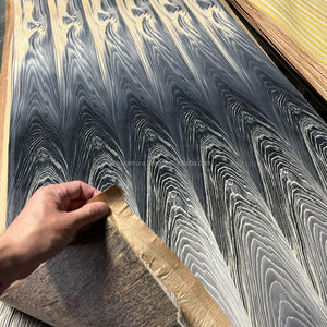 Papier Washi en placage de cyprès Hinoki noir teinté breveté, avec support non-tissé, finition texturée flexible, design japonais, non-collé - Product Image 2