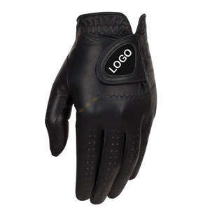 Guantes de Golf Deportivos Unisex de Alta Calidad con Diseño de Logotipo Personalizado, Transpirables, Antideslizantes, de Cuero Genuino Cabretta, Cierre de Gancho y Bucle, Digitales - Product Image 4