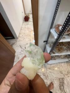Cristal d'apophyllite de quartz vert naturel avec stilbite |   Minéraux décoratifs pour la décoration intérieure - Product Image 4