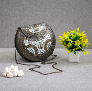 Luxury Metal Mosaic Handmade Clutch Bag Vintage Evening Clutches for Women Girls Wholesale Price Luxury Crafts - Product Image 4