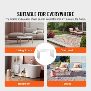 Mesa de Centro Acrílica Transparente en Forma de C de 16.3 Pulgadas de Alto, Mesa Auxiliar Transparente para Café, Bebidas y Comida, con Diseño Elegante - Product Image 6