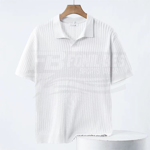 เสื้อเชิ้ตผู้ชายทรงสลิมฟิต ลายพิมพ์ลำลอง แขนครึ่งตัว ผ้าทอ ปกเสื้อ ป้องกันขนร่วง เป็นมิตรกับสิ่งแวดล้อม ผ้าฝ้าย 100% รับสั่งทำ - Product Image 6