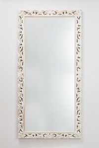 Luxury Handcrafted Solid Wood Wall <b>Mirror</b> Frame Ornate Acanthus Leaf Carving Antique White Finish - Product Image 5