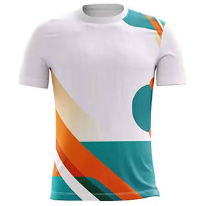 Camiseta Deportiva Holgada de Verano para Hombre, de Poliéster/Algodón, Transpirable, Ecológica, con Impresión por Sublimación Personalizada, Manga Corta - Product Image 1