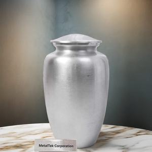 Urne de crémation en argent Conception simple Alliage de haute qualité Fournitures funéraires polies Cendres commémoratives Urne de crémation pour adultes pour cendres humaines - Product Image 4