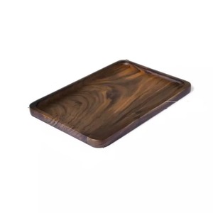 Plateau de service rectangulaire en bois massif Vellwood, design minimaliste, durable, type assiette, ensemble de plateaux de service en bois faits à la main - Product Image 2