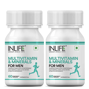 Multivitaminas y Minerales para Hombres, 60 Cápsulas Vegetarianas, Extracto de Ginseng, Aminoácidos, Mezcla de Vitaminas y Minerales - Product Image 1