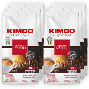 Café Italiano Kimbo Espresso Napoli de la Mejor Calidad, 1000g, Tostado Oscuro, con Sabor Intenso y Acabado Suave - Product Image 1