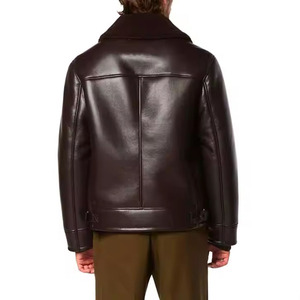 Chaqueta Clush de Cuero 100% Vacuno para Hombre, Estilo Urbano, Invierno, Hecha a Medida, Secado Rápido, Impermeable, Cuello Alto con Cremallera, OEM - Product Image 5