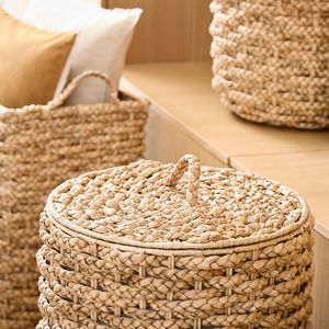 High-quality Luxury Water Hyacinth <b>Baskets</b> Eco-Friendly Durable Lightweight Customizable Organizer Home Decor Wholesale - Product Image 4
