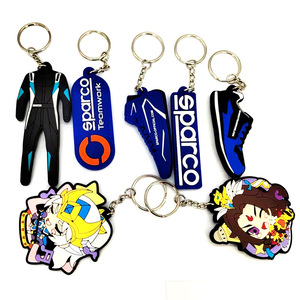 Porte-clés en PVC souple <span class=keywords><strong>3D</strong></span> personnalisé avec logo, motif dessin animé, <span class=keywords><strong>moto</strong></span> et mousqueton, en plastique, pour usage promotionnel, prix usine, sans stock - Product Image 1
