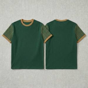 Camiseta de Hombre Lisa con Efecto Ácido, Manga Corta, Estilo Desgastado, Color Sólido, Retro, Básica, Top Europeo - Product Image 1