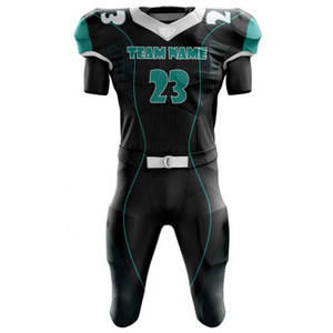 Custom USA Style Football Uniform Durable Fabric Plus Size Sublimation Printing Team Wear Short Sleeve Jersey Set for Youth - Product Image 4