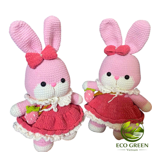 Peluche en coton faite à la main, lapin, mouton, crochet, jouet en peluche, poupée amigurumi, décoration de chambre d'enfant, cadeau d'anniversaire, fabricant sur mesure - Product Image 2