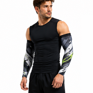 Mangas de compresión deportivas para hombre, personalizadas, para fitness, entrenamiento, running, ciclismo, transpirables, elásticas, de soporte y protección. - Product Image 6