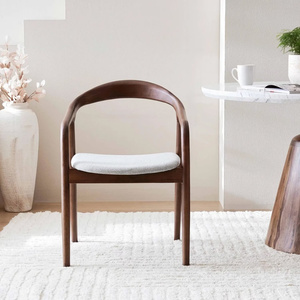 Chaise de salle à manger moderne en bois de manguier écologique avec revêtement en microfibre pour l'ameublement de la maison - Product Image 5