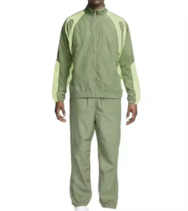 <b>Wholesale</b> Winter Casual Solid <b>Blank</b> Customized Logo Embroidery Breathable Lightweight Tracksuits Men's <b>Nylon</b> <b>Windbreaker</b> Set - Product Image 1